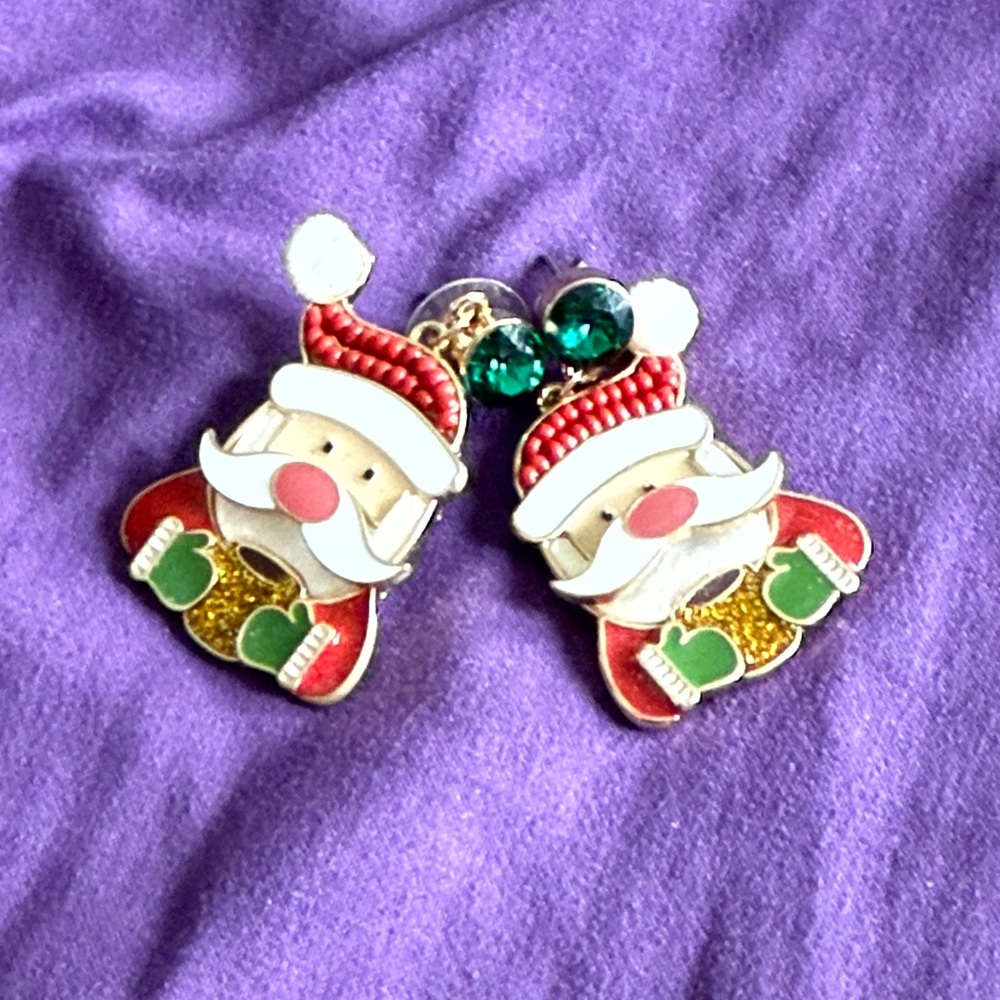 Festive Santa Earrings